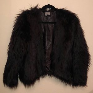 Black Faux Fur Jacket